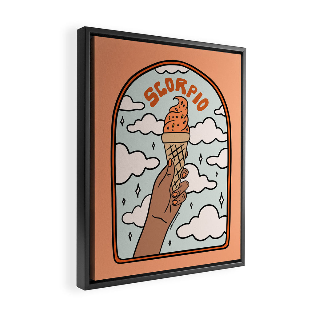 Scorpio Ice Cream Framed Canvas Print Gallery Image 2
