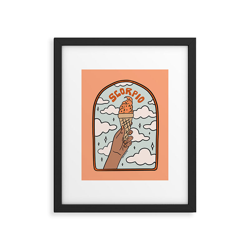 Scorpio Ice Cream Framed Art Print Gallery Image 6