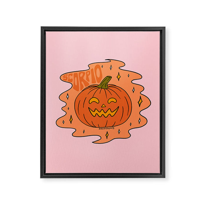 Scorpio Jack O Lantern Framed Canvas Print Gallery Image 1