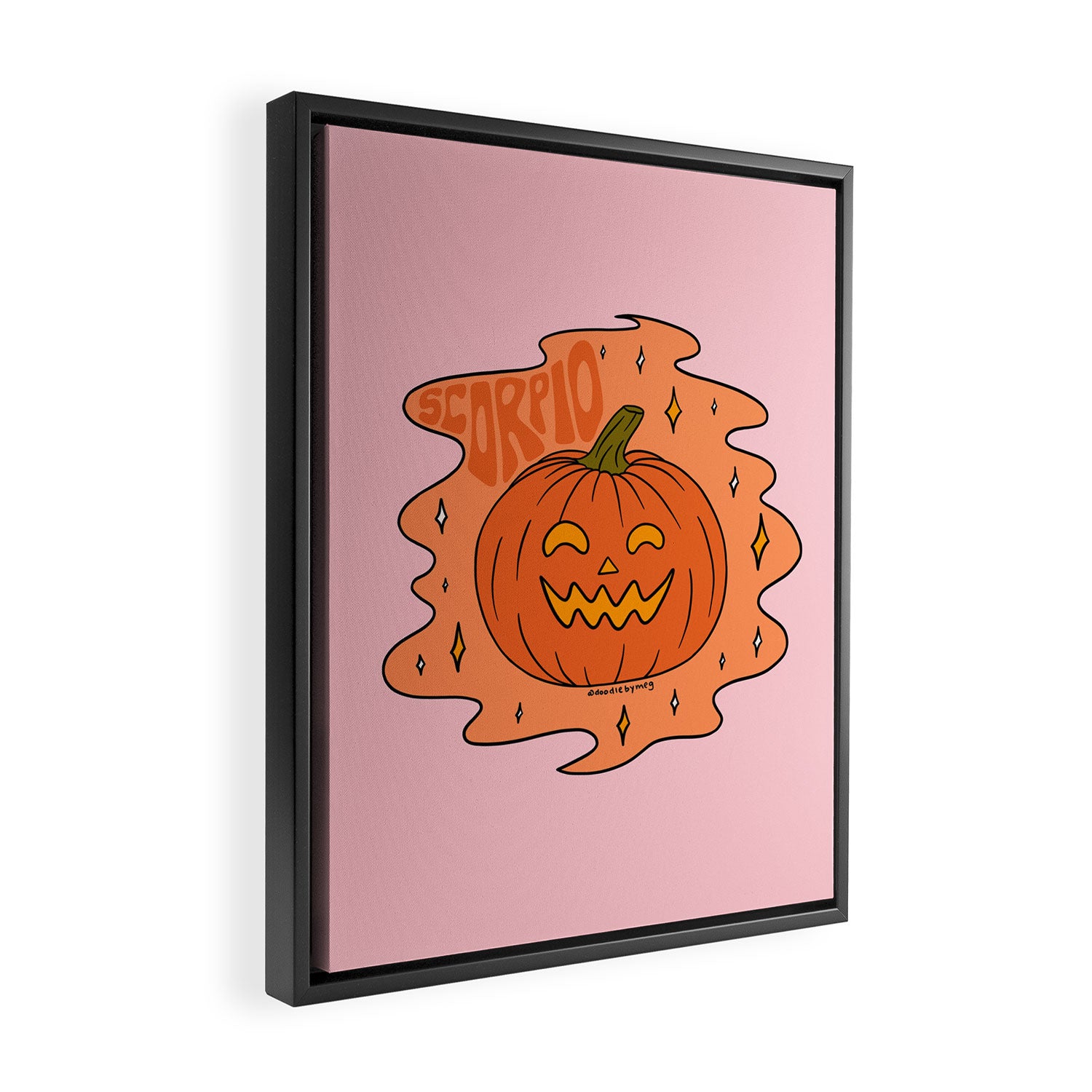 Scorpio Jack O Lantern Framed Canvas Print Gallery Image 2
