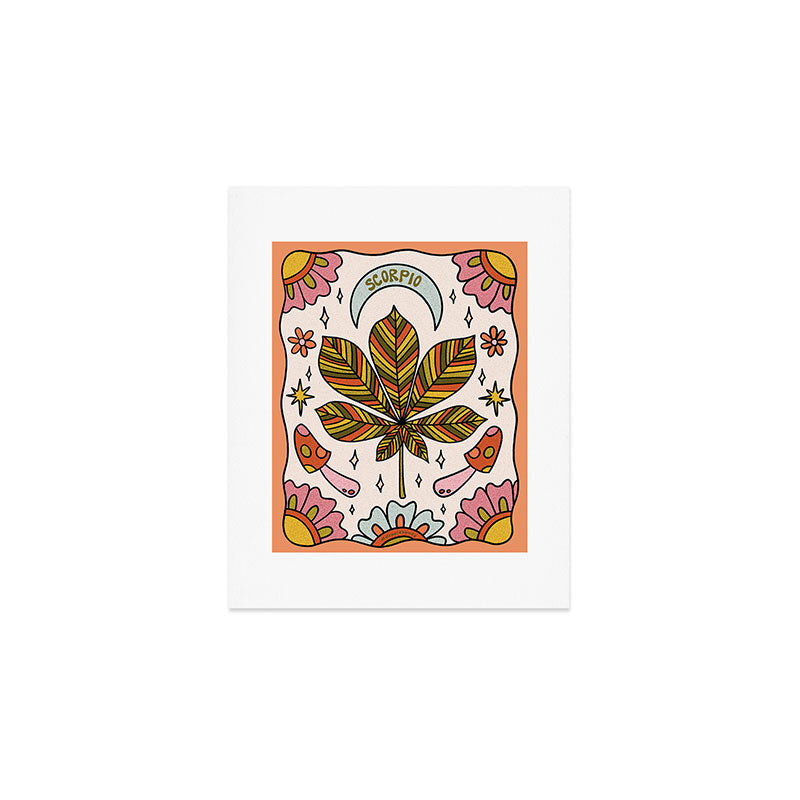 Scorpio Leaf Art Print Gallery Image 1