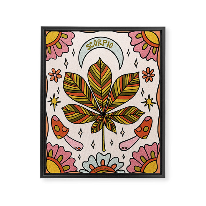 Scorpio Leaf Framed Canvas Print Gallery Image 1