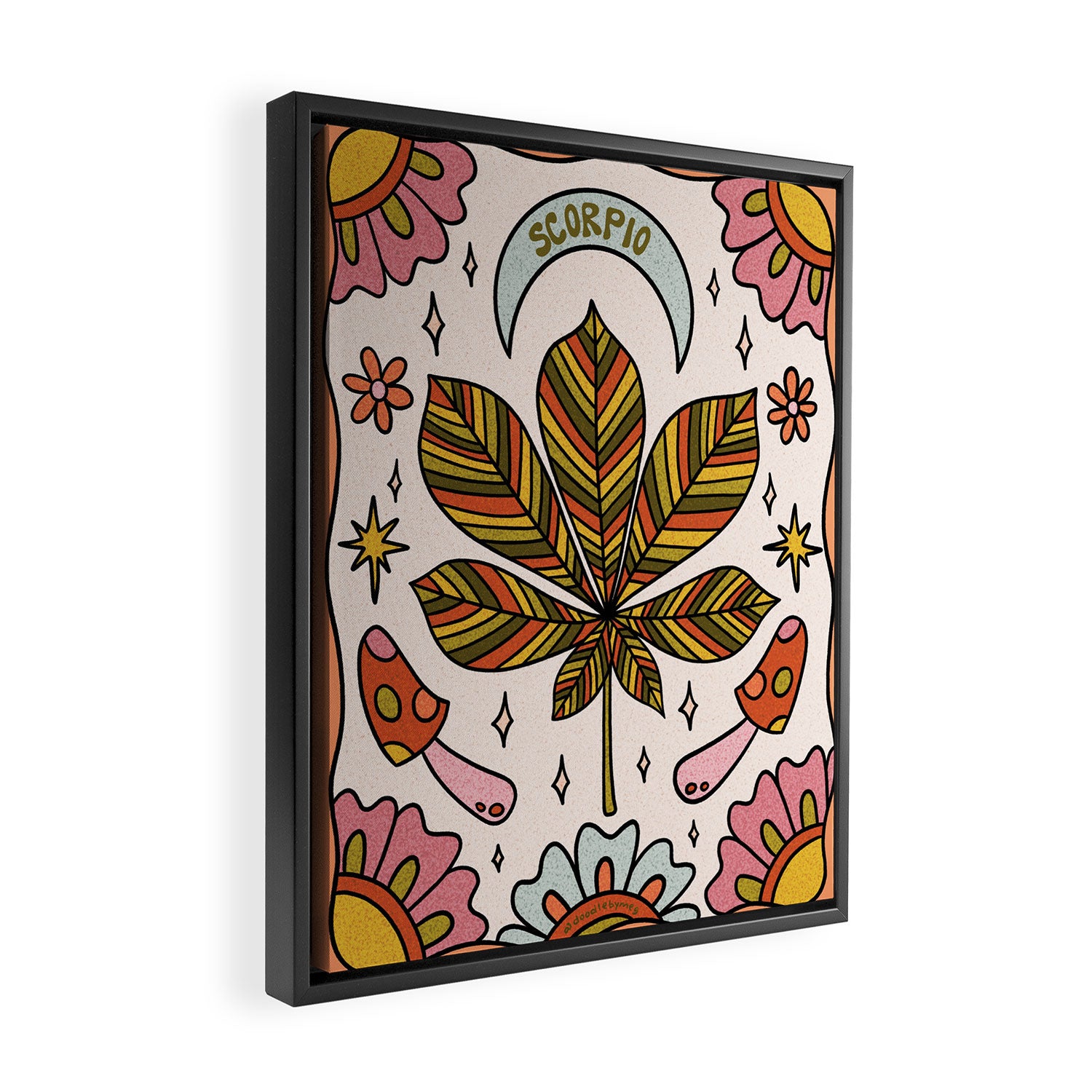 Scorpio Leaf Framed Canvas Print Gallery Image 2