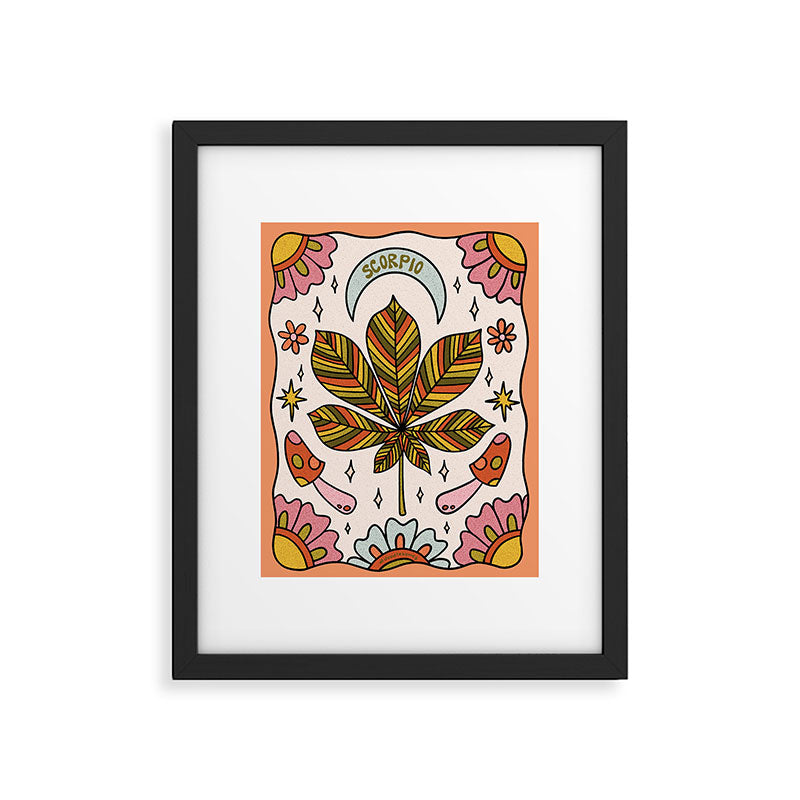 Scorpio Leaf Framed Art Print Gallery Image 6