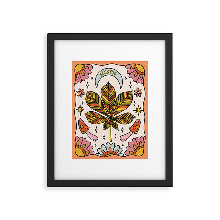 Scorpio Leaf Framed Art Print Gallery Image 1