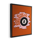 Scorpio Magic 8 Ball Framed Canvas Print Gallery Image 2