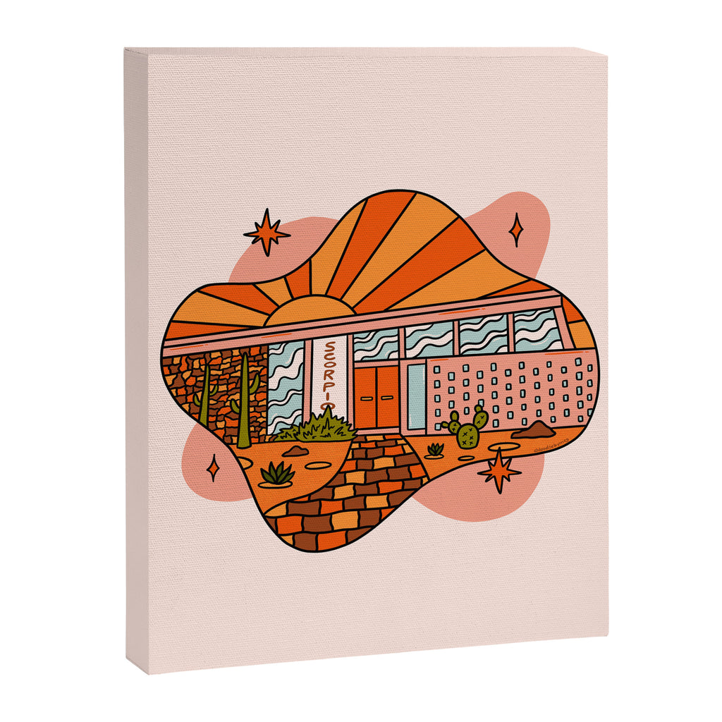 Scorpio Mid Century House Canvas Print Gallery Image 8