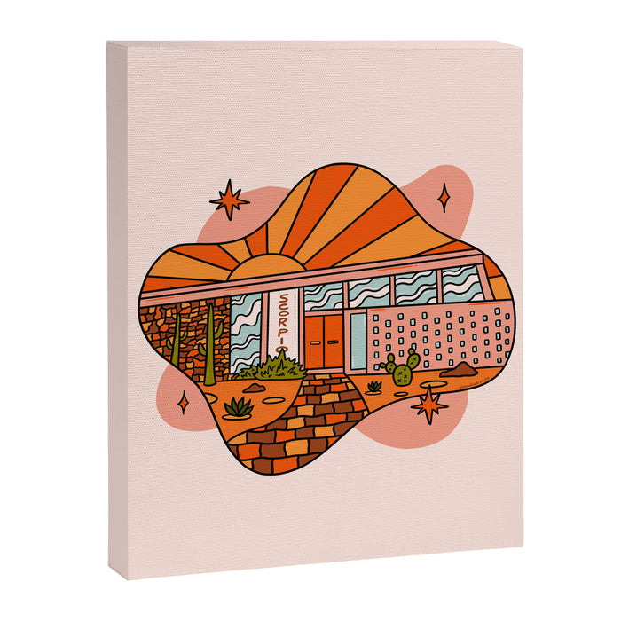 Scorpio Mid Century House Canvas Print Gallery Image 1