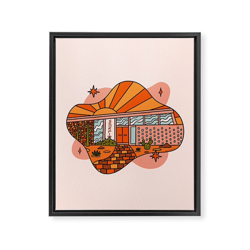 Scorpio Mid Century House Framed Canvas Print Gallery Image 8