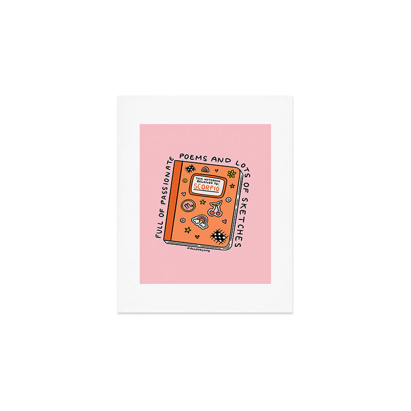 Scorpio Notebook Art Print Gallery Image 1