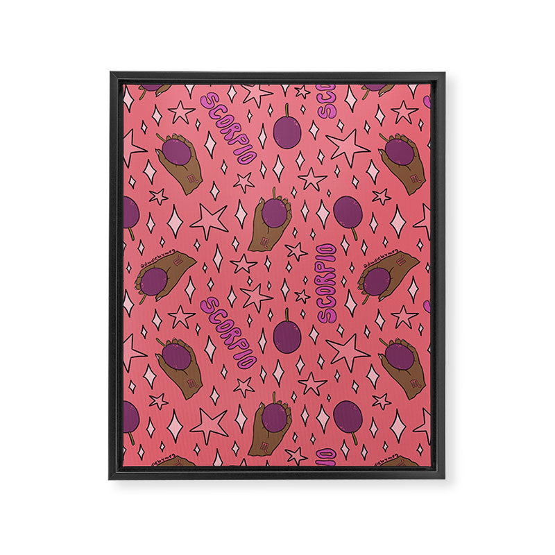 Scorpio Passionfruit Print Framed Canvas Print Gallery Image 8