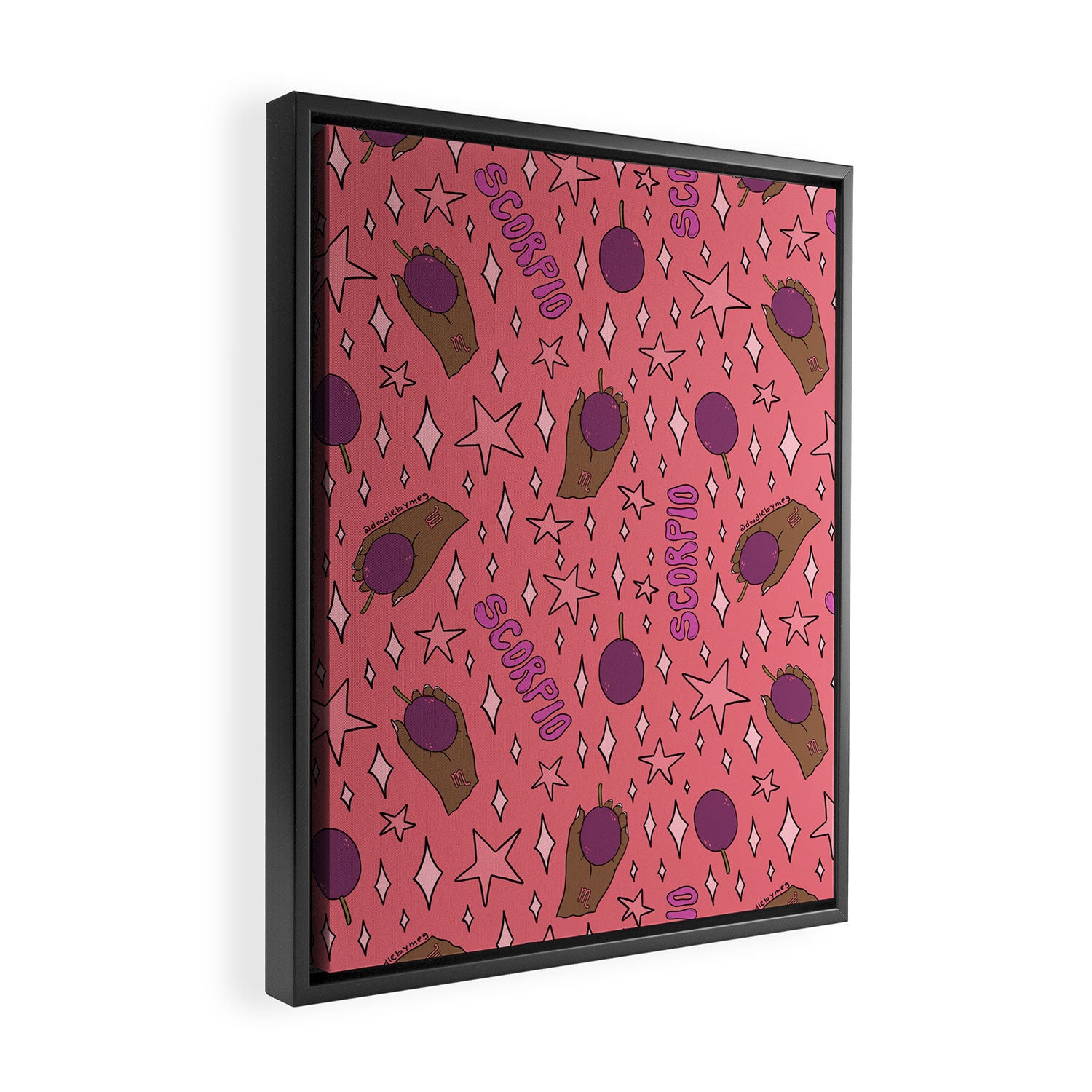 Scorpio Passionfruit Print Framed Canvas Print Gallery Image 2