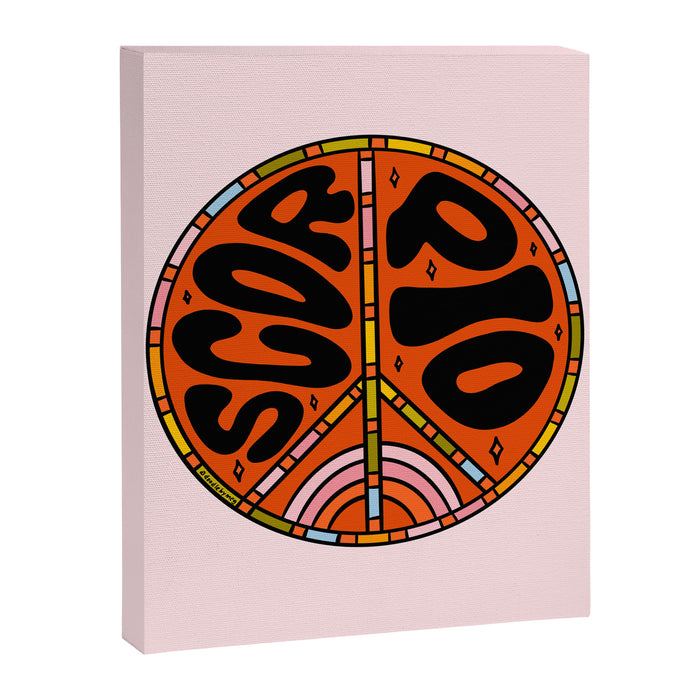 Scorpio Peace Sign Canvas Print Gallery Image 1