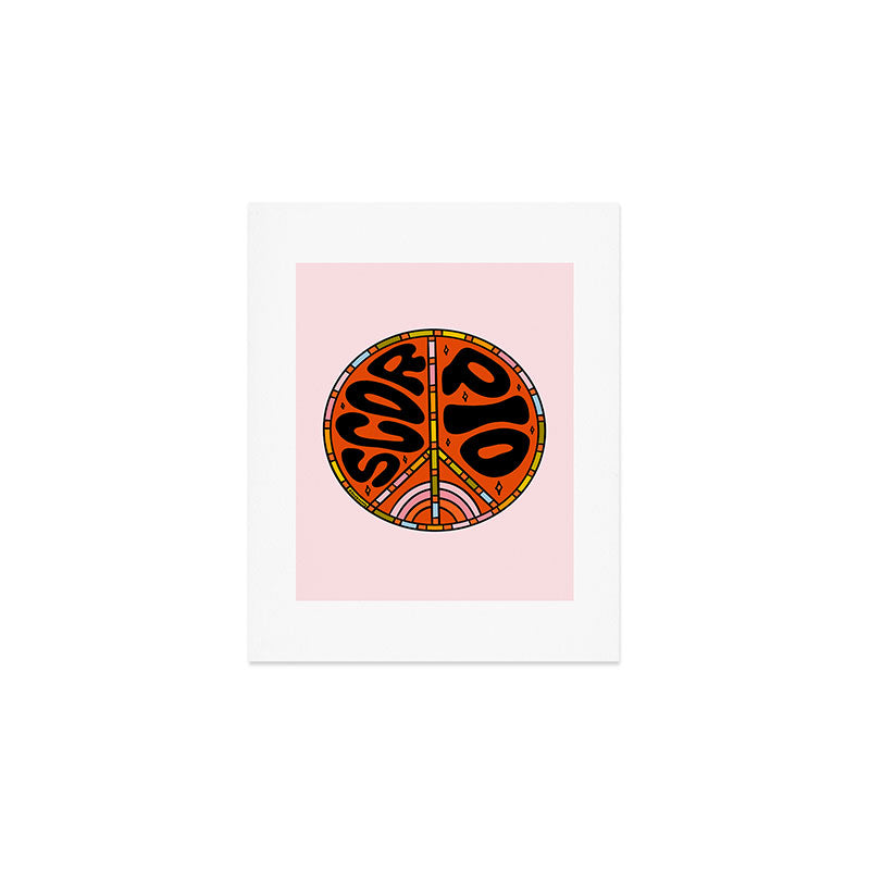 Scorpio Peace Sign Art Print Gallery Image 1