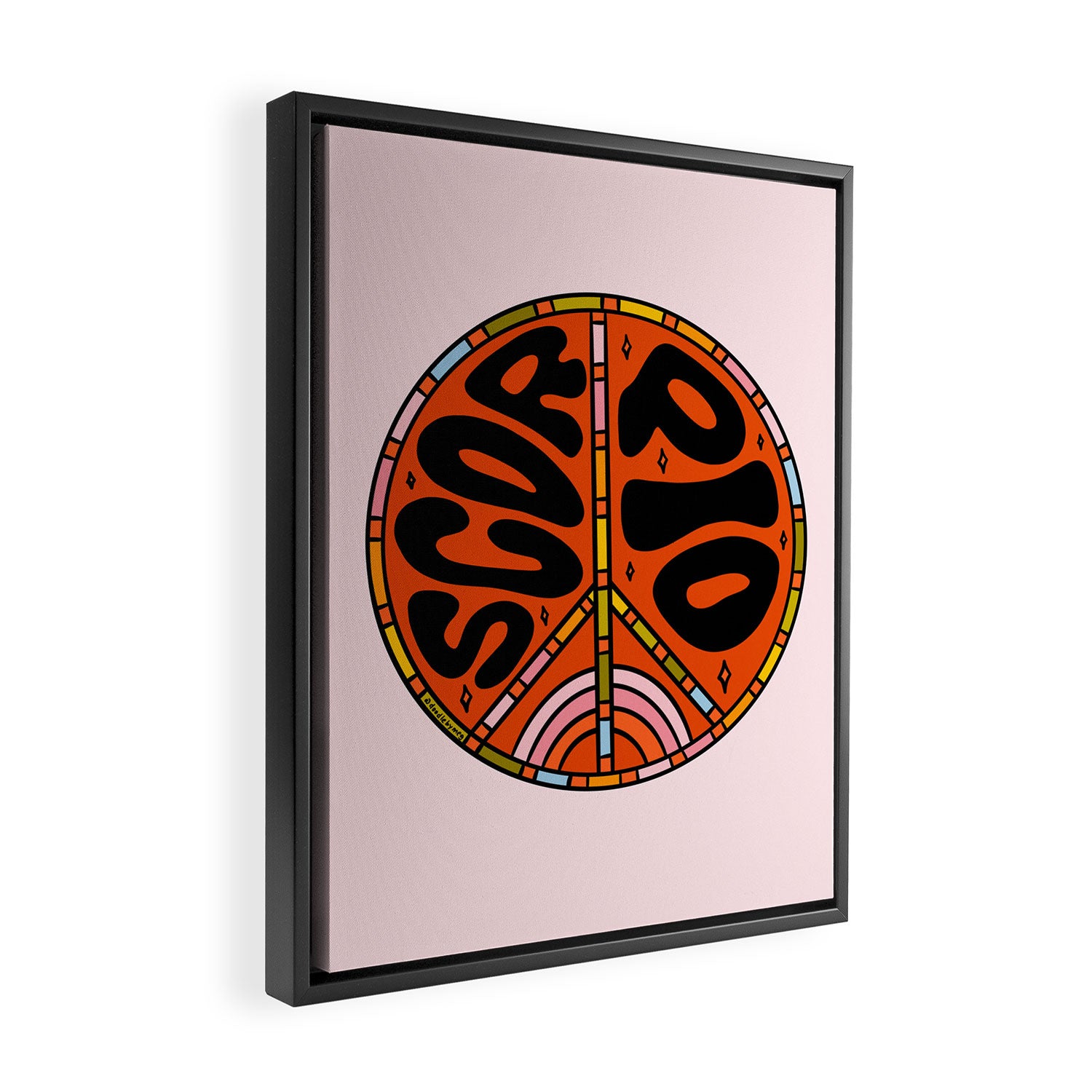 Scorpio Peace Sign Framed Canvas Print Gallery Image 2