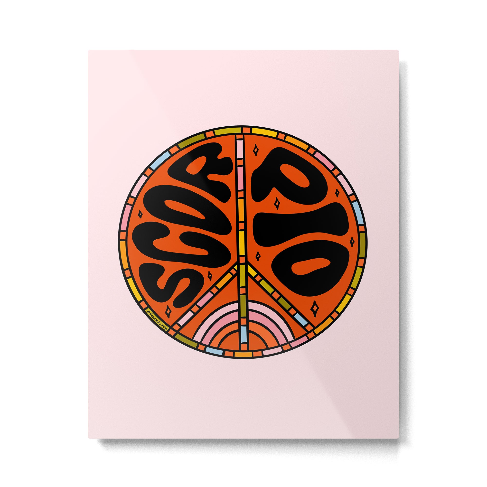 Scorpio Peace Sign Metal Print Gallery Image 6