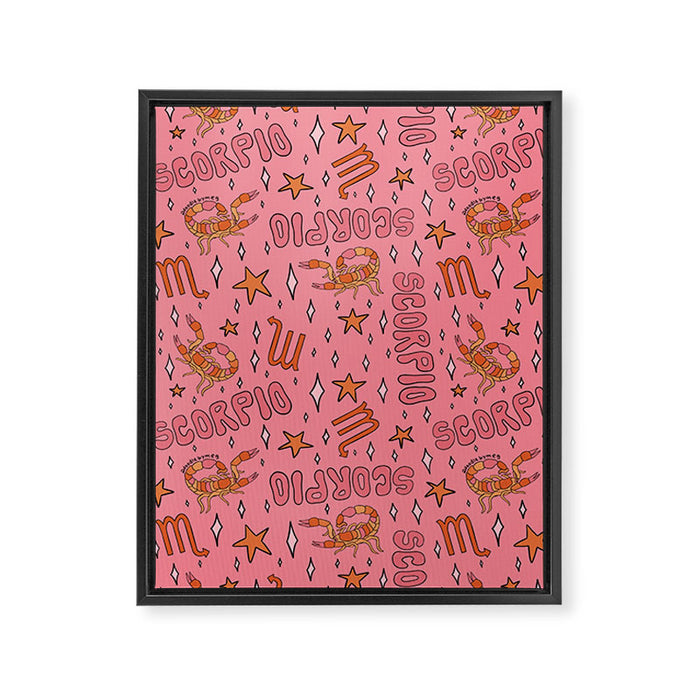 Scorpio Print Framed Canvas Print Gallery Image 1