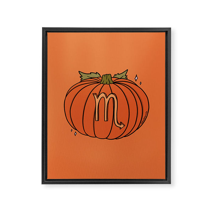 Scorpio Pumpkin Framed Canvas Print Gallery Image 1
