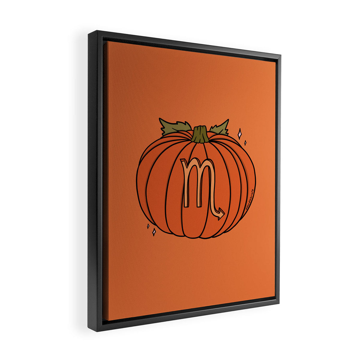 Scorpio Pumpkin Framed Canvas Print Gallery Image 2