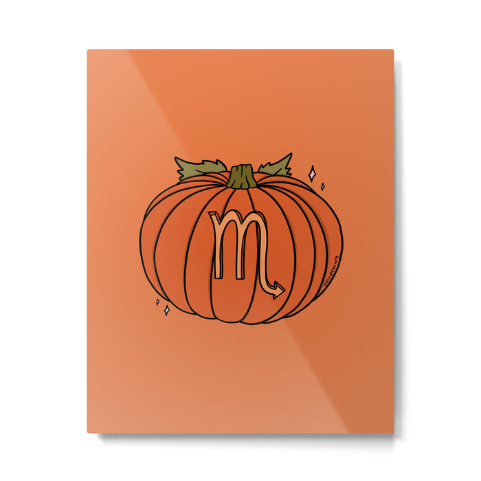 Scorpio Pumpkin Metal Print Gallery Image 1