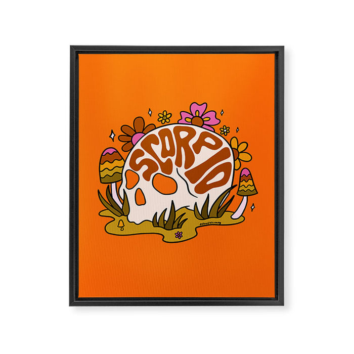 Scorpio Skull Framed Canvas Print Gallery Image 1