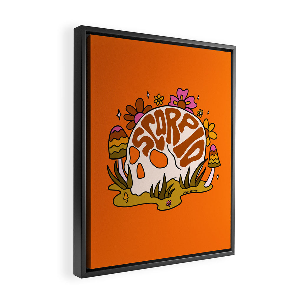 Scorpio Skull Framed Canvas Print Gallery Image 2