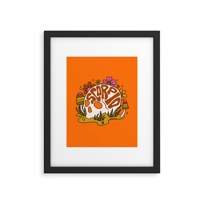 Scorpio Skull Framed Art Print Gallery Image 1