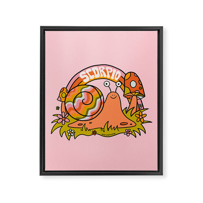 Scorpio Snail Framed Canvas Print Gallery Image 1