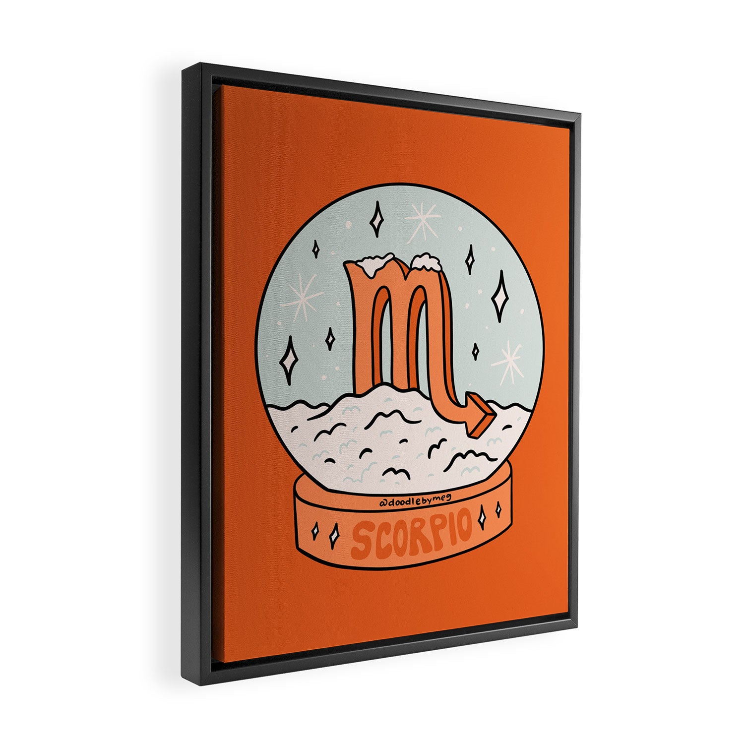 Scorpio Snow Globe Framed Canvas Print Gallery Image 2