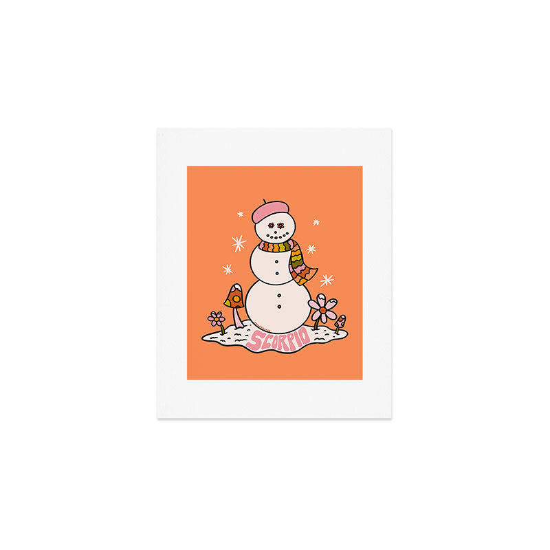 Scorpio Snowman Art Print Gallery Image 1