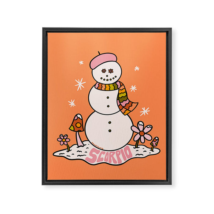 Scorpio Snowman Framed Canvas Print Gallery Image 1