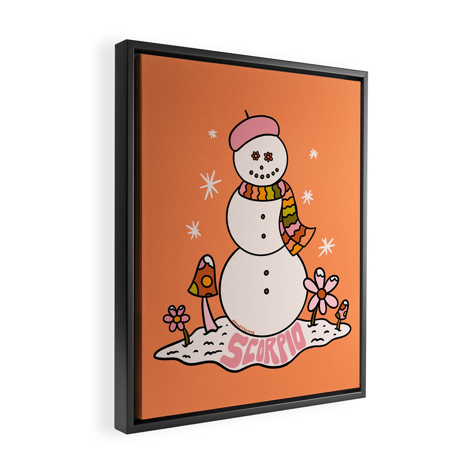 Scorpio Snowman Framed Canvas Print Gallery Image 2