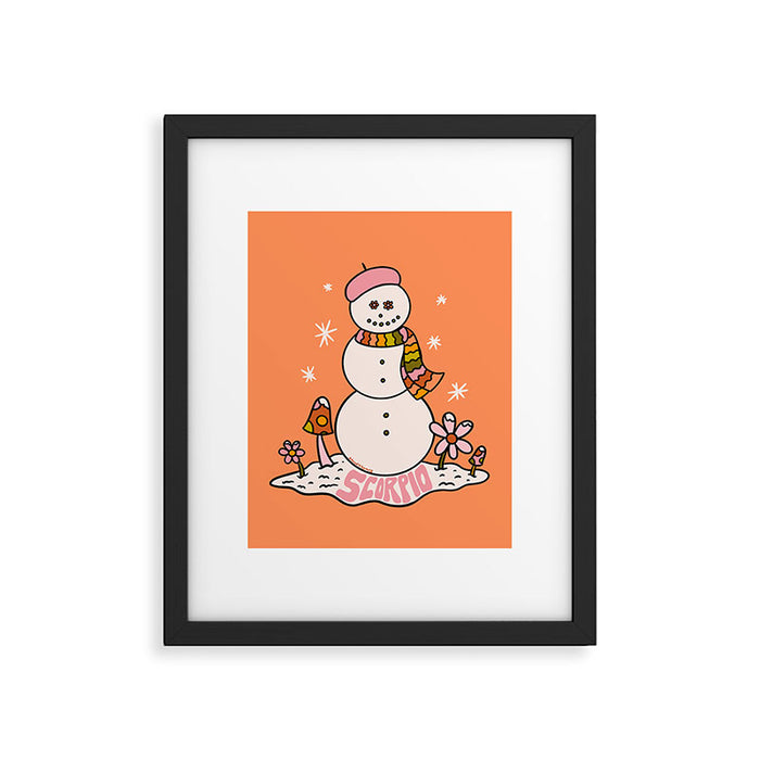 Scorpio Snowman Framed Art Print Gallery Image 1