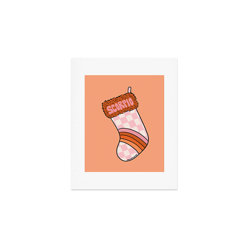 Scorpio Stocking Art Print Gallery Image 1