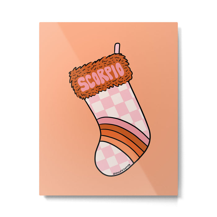 Scorpio Stocking Metal Print Gallery Image 1
