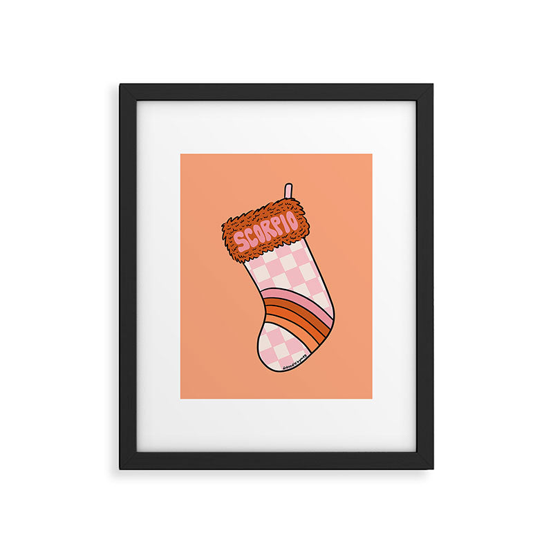 Scorpio Stocking Framed Art Print Gallery Image 6
