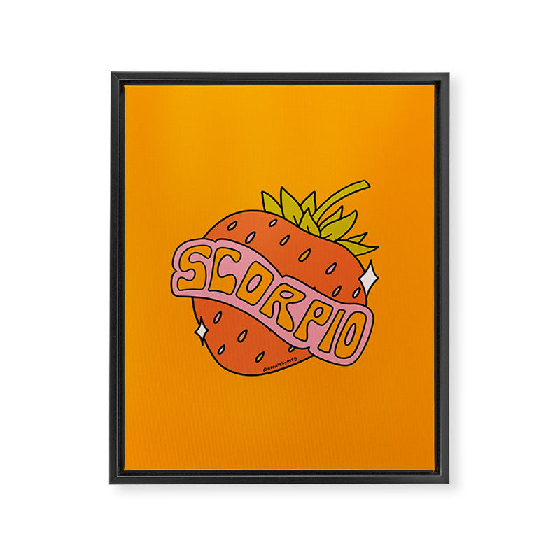 Scorpio Strawberry Framed Canvas Print Gallery Image 8