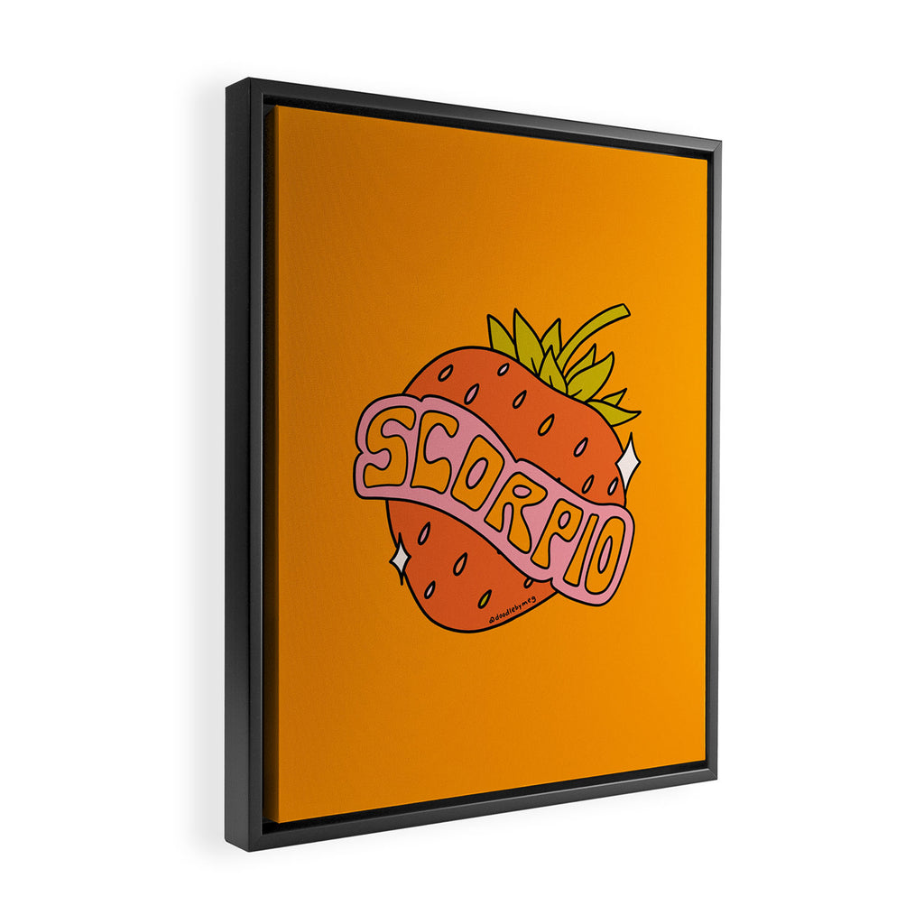 Scorpio Strawberry Framed Canvas Print Gallery Image 2