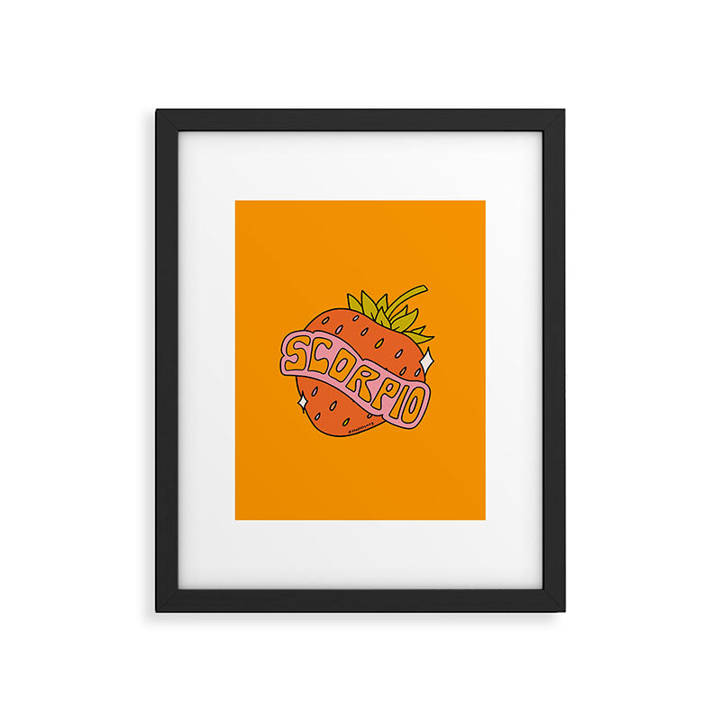 Scorpio Strawberry Framed Art Print Gallery Image 6