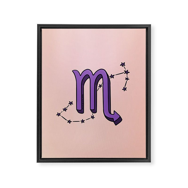 Scorpio Symbol Framed Canvas Print Gallery Image 8