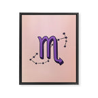Scorpio Symbol Framed Canvas Print Gallery Image 8