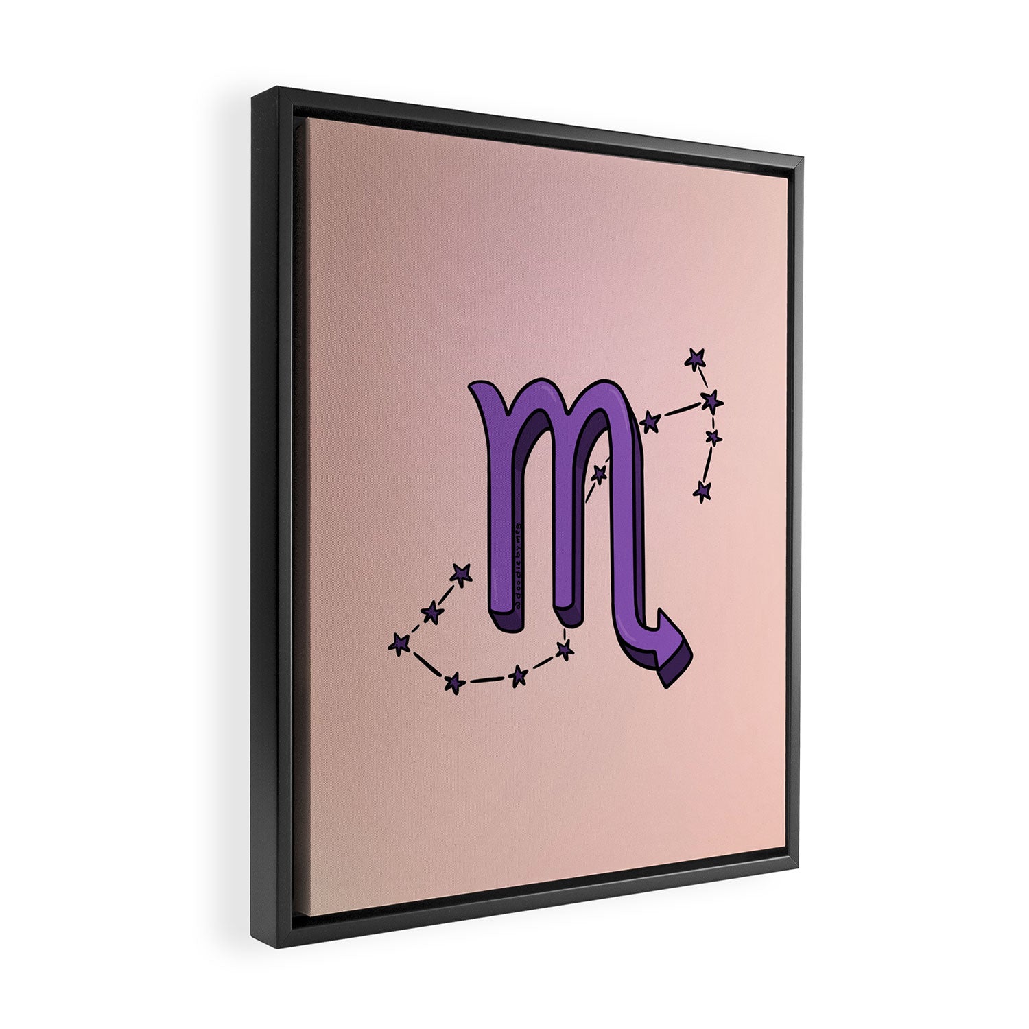 Scorpio Symbol Framed Canvas Print Gallery Image 2