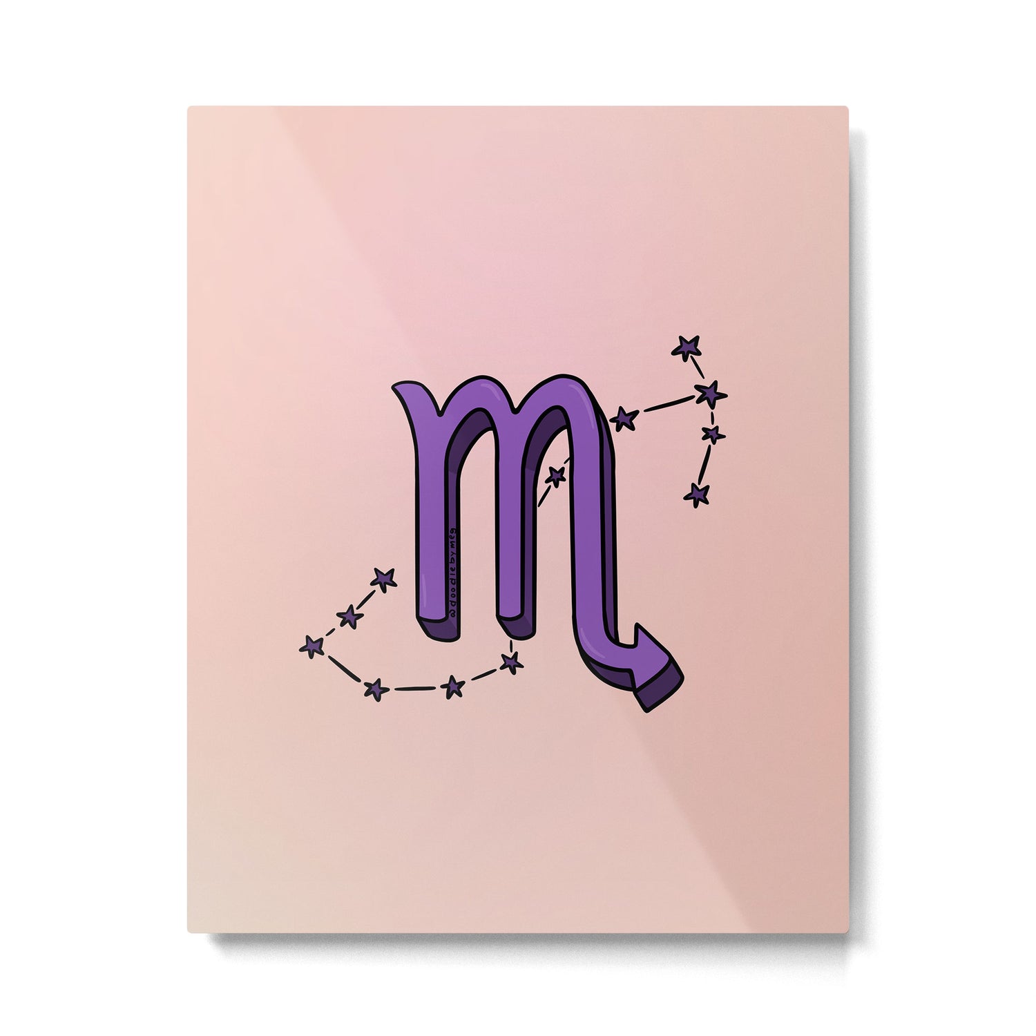 Scorpio Symbol Metal Print Gallery Image 6