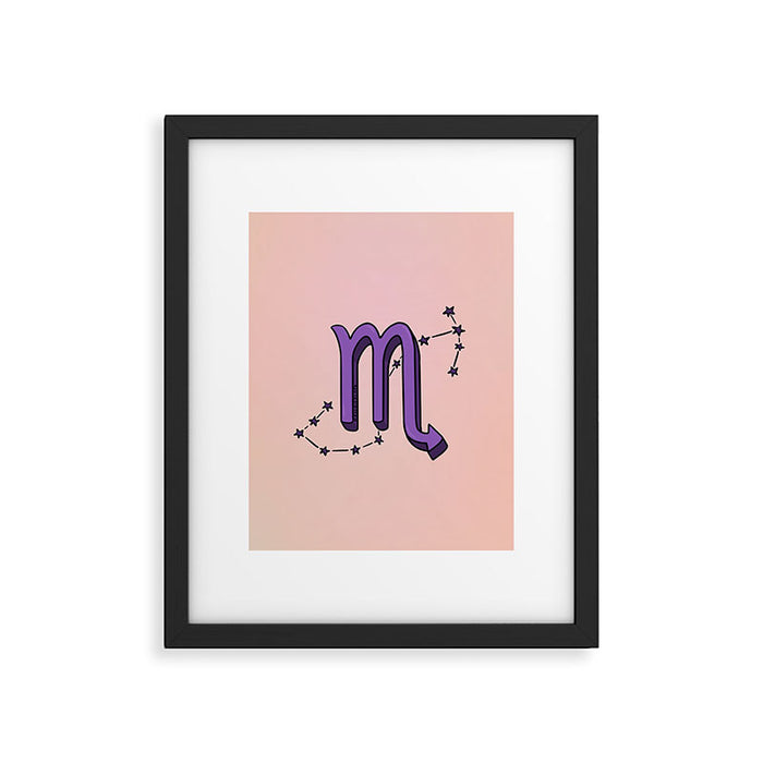 Scorpio Symbol Framed Art Print Gallery Image 1