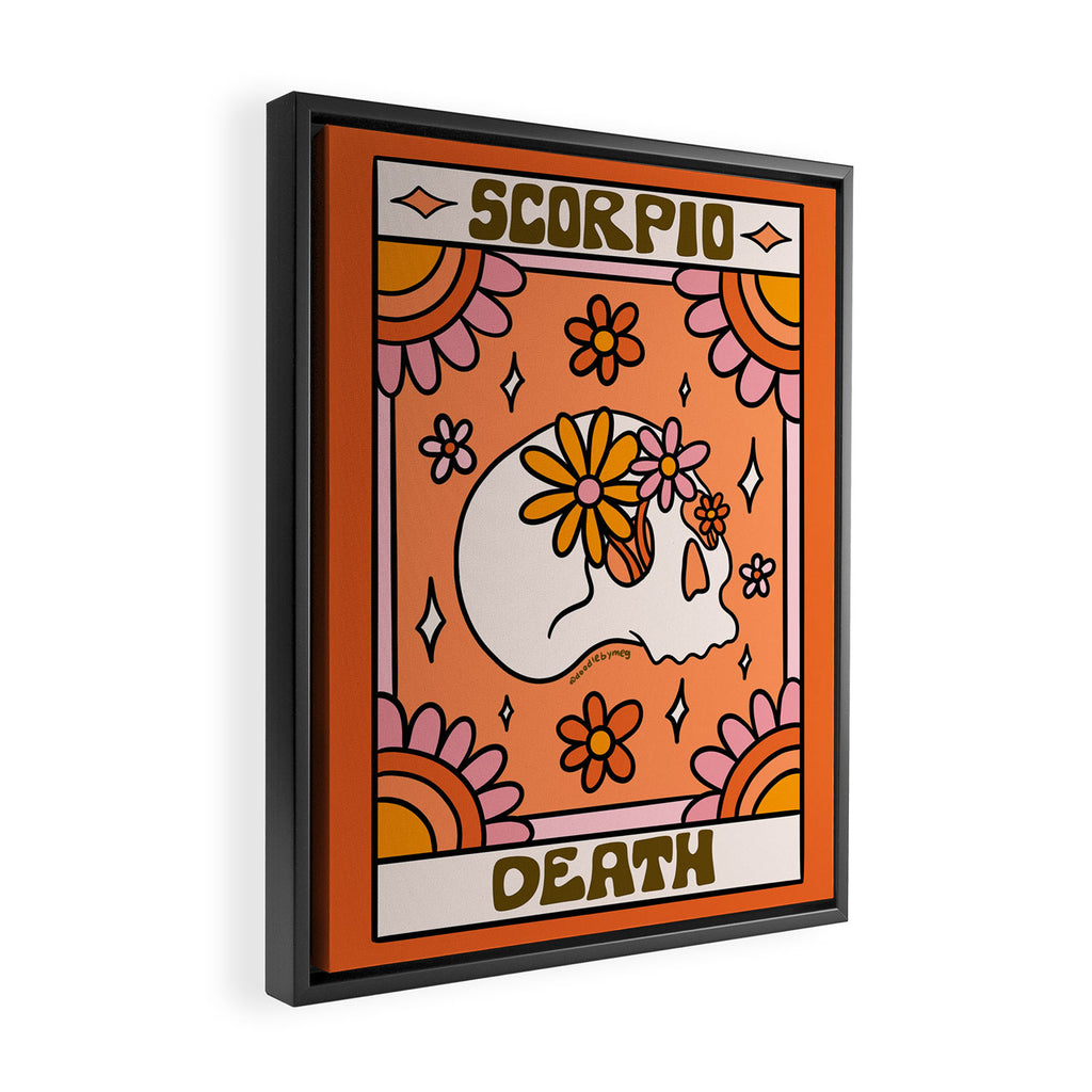 Scorpio Tarot Card Framed Canvas Print Gallery Image 2