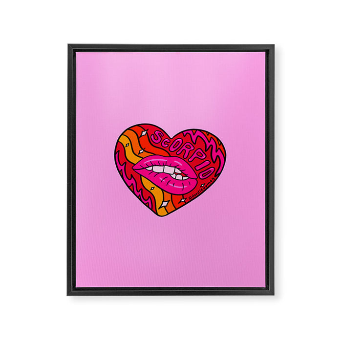 Scorpio Valentine Framed Canvas Print Gallery Image 1