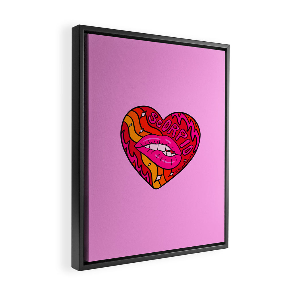 Scorpio Valentine Framed Canvas Print Gallery Image 2