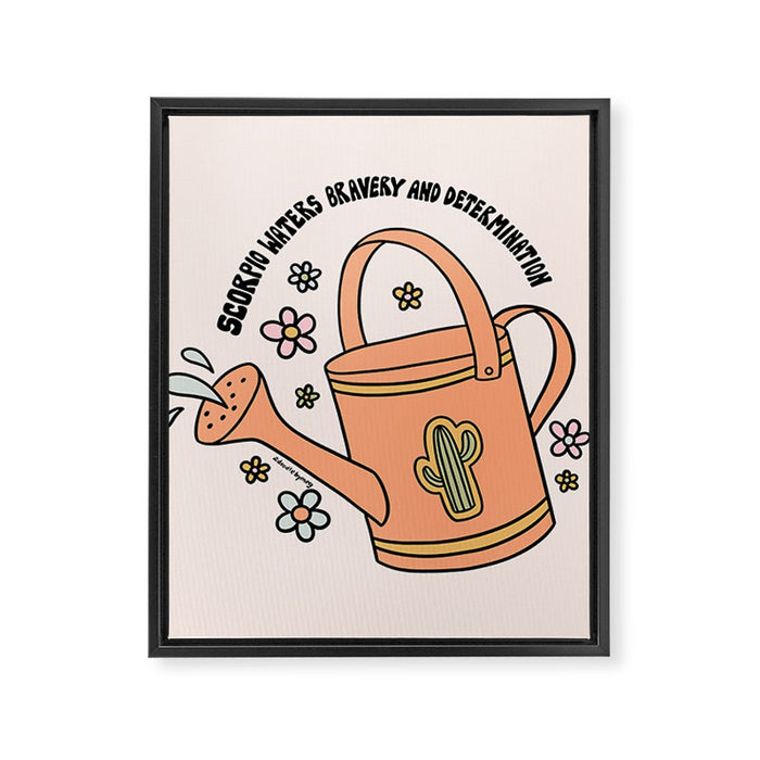 Scorpio Watering Can Framed Canvas Print Gallery Image 1