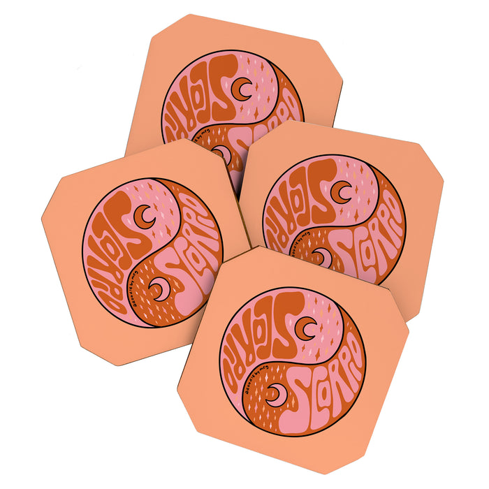 Scorpio Yin Yang Coaster Gallery Image 1