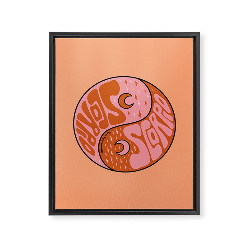 Scorpio Yin Yang Framed Canvas Print Gallery Image 8